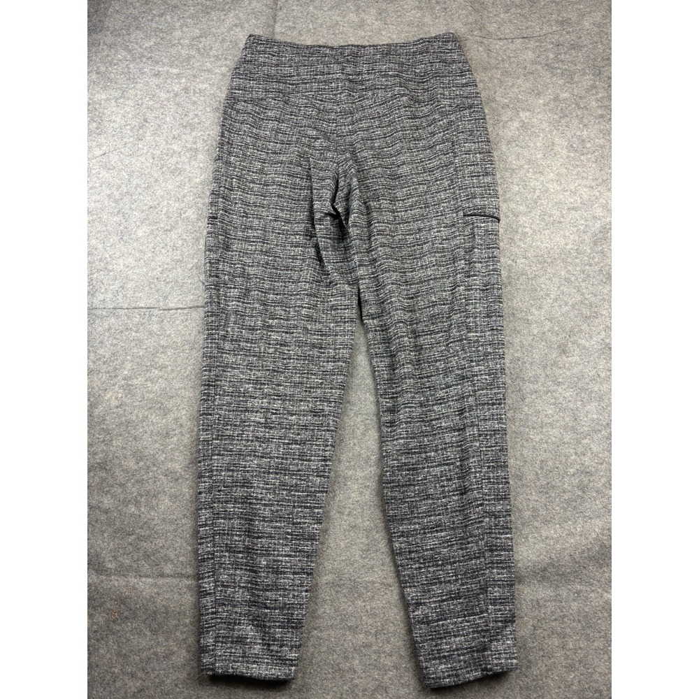 Lululemon Run On Jogger Stretch Athletic Gym Ringspun Denim Black White Womens 8